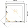 Душевой уголок Cezares Eco 90x90 ECO-O-A-2-90-C-Cr профиль Хром стекло прозрачное