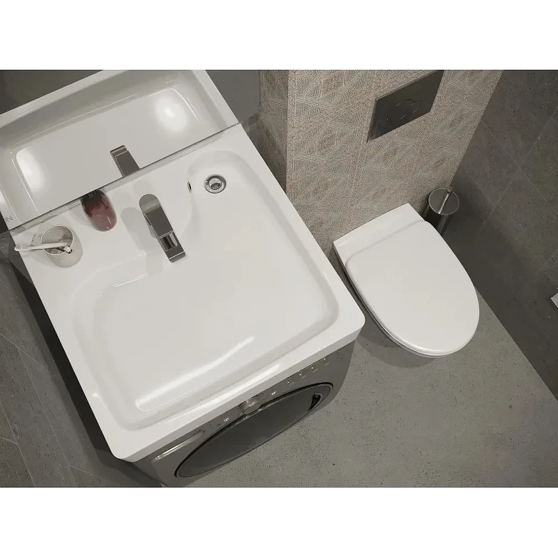 Раковина Santek Клио 1WH501785 цвет Белый с кронштейнами и сифоном