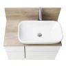Тумба под раковину Aquaton Мишель 80 1A244501MIX40 подвесная Дуб эндгрейн Белая МДФ / ЛДСП