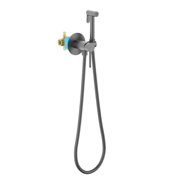 Гигиенический душ со смесителем Aquatek Европа AQ1021BGM цвет Оружейная сталь