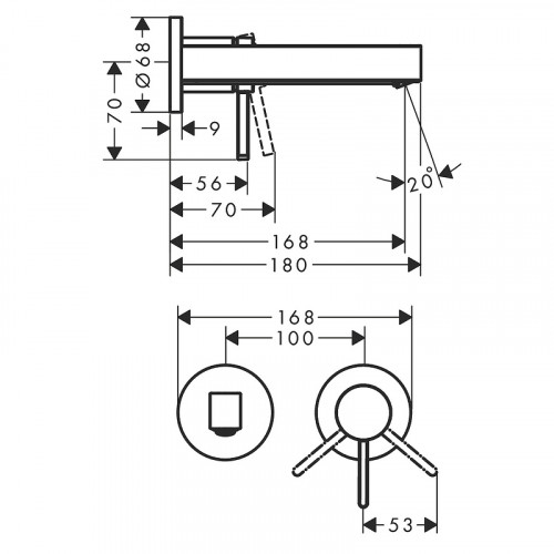 Смеситель для раковины Hansgrohe Finoris 76051000
