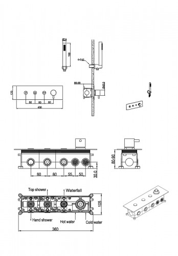 Смеситель для душа Boheme Fusion 130-SYS-MW цвет Белый матовый