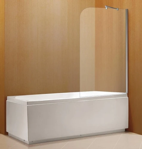 Шторка на ванну Azario Merrit 80 AZ-NF6310 800 профиль Серебро стекло прозрачное
