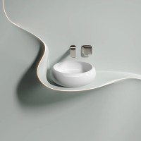 Раковина-чаша Ceramicanova Element 36 CN6050 Белая глянцевая фарфор накладная