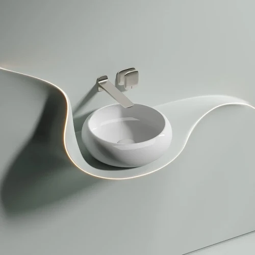 Раковина-чаша Ceramicanova Element 36 CN6050 Белая глянцевая фарфор накладная