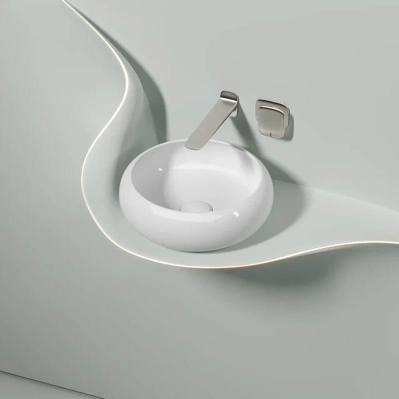 Раковина-чаша Ceramicanova Element 36 CN6050 Белая глянцевая фарфор накладная
