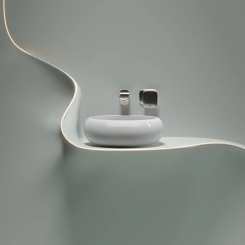 Раковина-чаша Ceramicanova Element 36 CN6050 Белая глянцевая фарфор накладная