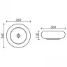 Раковина-чаша Ceramicanova Element 36 CN6050 Белая глянцевая фарфор накладная