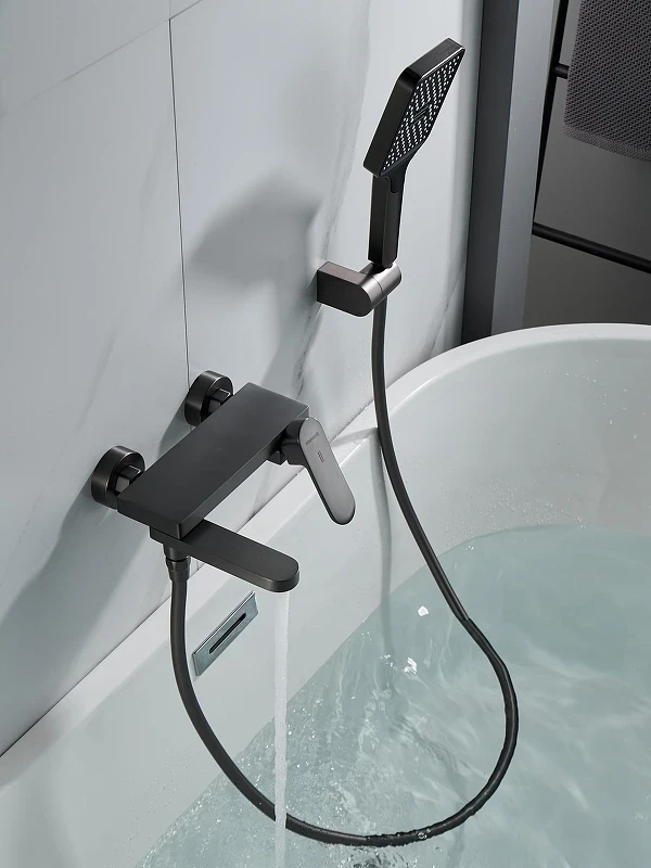 Смеситель для ванны Shevanik S4552T цвет Оружейная сталь