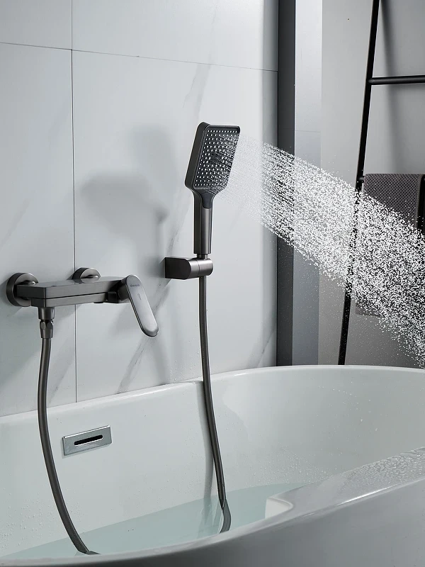 Смеситель для ванны Shevanik S4552T цвет Оружейная сталь