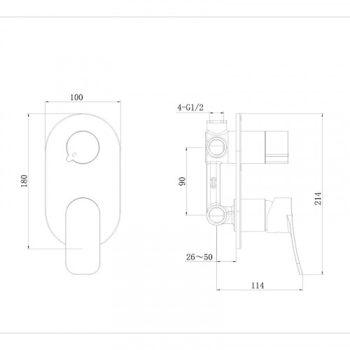 Смеситель для душа AWP Teza S0827C цвет Хром