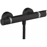 Смеситель для душа Hansgrohe Ecostat Comfort 13116670 с термостатом Черный матовый латунь на стену