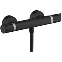 Смеситель для душа Hansgrohe Ecostat Comfort 13116670 с термостатом Черный матовый латунь на стену