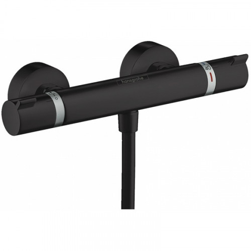 Смеситель для душа Hansgrohe Ecostat Comfort 13116670 с термостатом Черный матовый латунь на стену