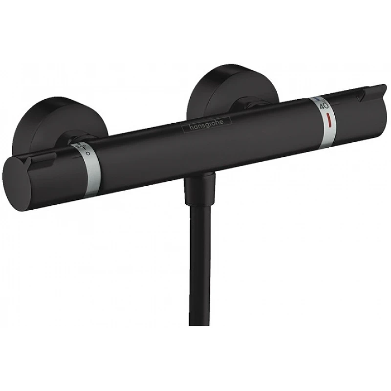Смеситель для душа Hansgrohe Ecostat Comfort 13116670 с термостатом Черный матовый латунь на стену