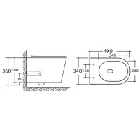Унитаз Royce Voodoo RCT-143105WH подвесной с сиденьем Микролифт фаянс подвесной