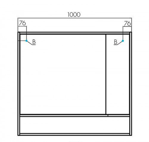 Зеркало со шкафом Aquaton Флай 100 1A237802FAX10 Белый Дуб крафт МДФ / ЛДСП, стекло