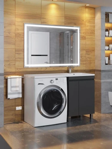 Тумба под раковину Uperwood Magenta 120 5930205158 цвет Черный матовый