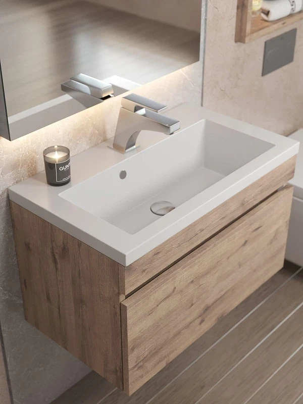 Тумба под раковину Uperwood Eva 60 3930213463 подвесная цвет Крафт Табачный