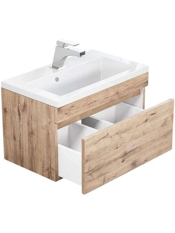 Тумба под раковину Uperwood Eva 60 3930213463 подвесная цвет Крафт Табачный