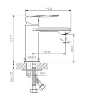 Смеситель для раковины Koller Pool Line LN0200