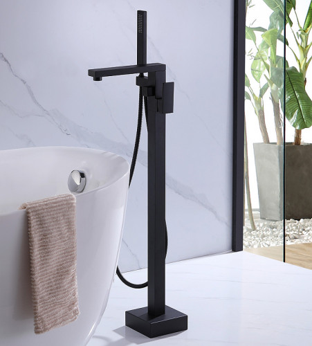 Смеситель для ванны Abber Daheim AF8215B Черный матовый латунь на пол