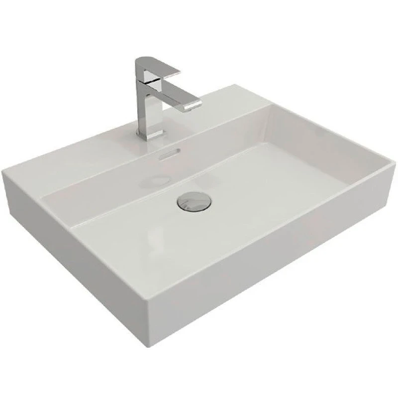 Раковина Creto Bocchi Milano 80 1377-001-0126 Белая фарфор подвесная, накладная