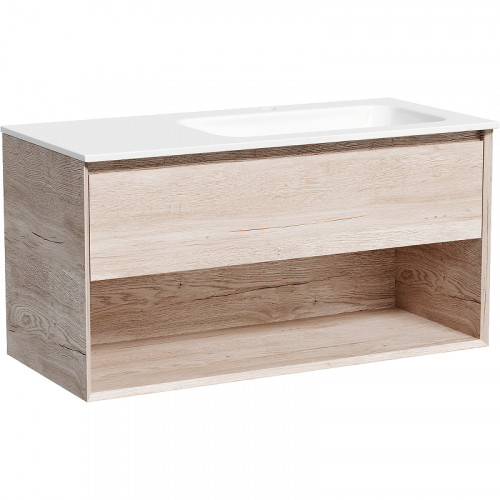Тумба под раковину Sancos Marmi 1.0 100 R MR1.0100REG подвесная Дуб галифакс натуральный МДФ / ЛДСП