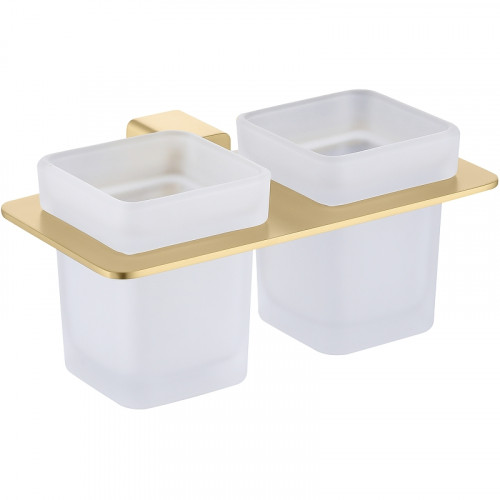 Стакан для зубных щеток Raglo R301.08.03 двойной Золото матовое