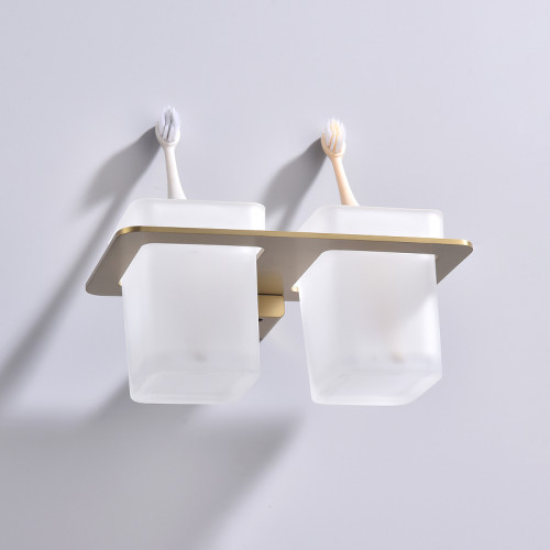 Стакан для зубных щеток Raglo R301.08.03 двойной Золото матовое