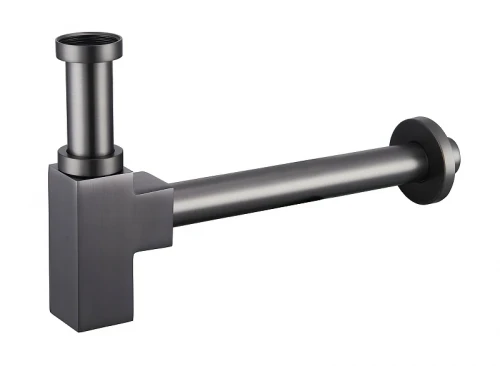 Сифон для раковины BelBagno BB-SMQ2-GM цвет Оружейная сталь