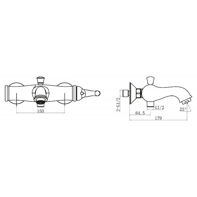 Комплект смесителей BelBagno Tiffani TIF-LMC-VASM-CRM