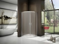 Душевой уголок Good Door Latte R-80-C-WE 80x80 профиль Белый стекло Grape