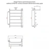 Водяной полотенцесушитель Aringa Римини 50x80x50 L AR03022CH с полкой Хром