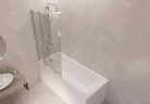 Шторка на ванну 1MarKa 85x150 P-05 профиль Хром стекло прозрачное