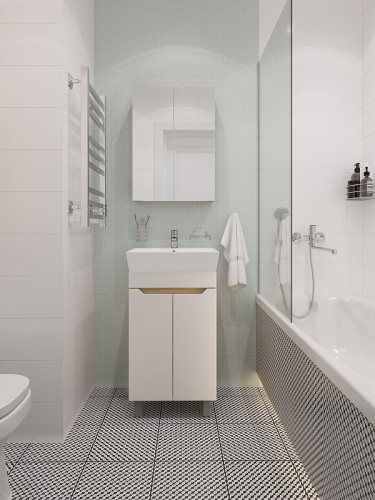 Комплект мебели для ванной DIWO Архангельск 50 цвет Белый Дуб сонома