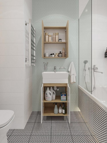 Комплект мебели для ванной DIWO Архангельск 50 цвет Белый Дуб сонома