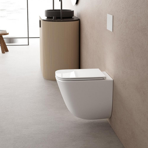 Комплект унитаза с инсталляцией Abber Rechteck AC1220TC-AC0105-AC0120 цвет Белый с сиденьем Микролифт