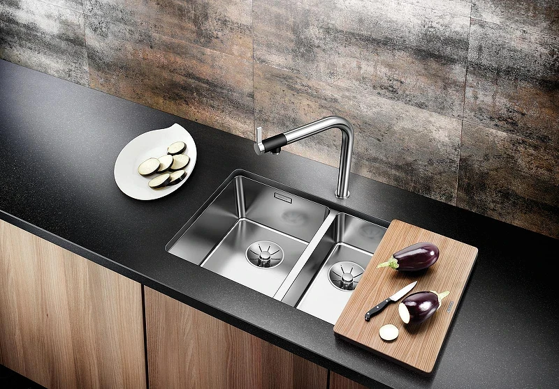 Кухонная мойка Blanco Andano 340/180-U 522979 Нержавеющая сталь с зеркальной полировкой нержавеющая сталь встраиваемый