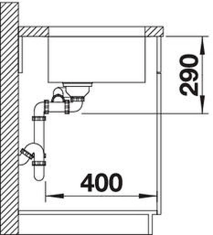 Кухонная мойка Blanco Andano 340/180-U 522979 Нержавеющая сталь с зеркальной полировкой нержавеющая сталь встраиваемый