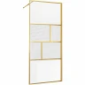 Душевая перегородка Vincea Walk-In 90 VSW-1HC900CFBG профиль Брашированное золото стекло прозрачное/рифленое