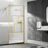 Душевая перегородка Vincea Walk-In 90 VSW-1HC900CFBG профиль Брашированное золото стекло прозрачное/рифленое