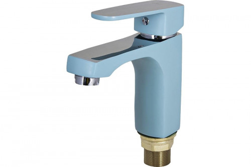 Смеситель для раковины Ekko E10303 цвет Хром Бирюзовый
