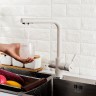 Смеситель для кухни Frap H52 F4352-24 Молочный латунь на столешницу