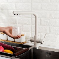 Смеситель для кухни Frap H52 F4352-24 Молочный латунь на столешницу