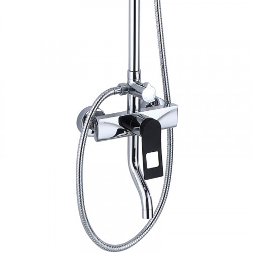 Душевая система Bronze de Luxe Element EL77/1CB Хром Черный матовый латунь на стену