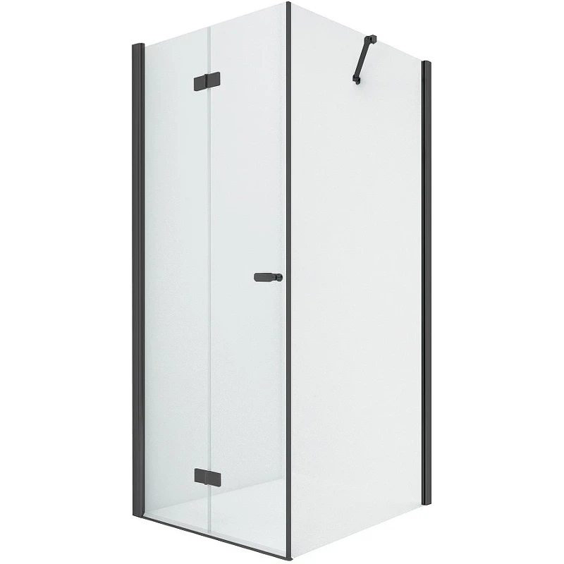Душевой уголок New Trendy New Soleo Black 100х110 L D-0236A/D-0148B профиль Черный стекло прозрачное