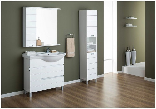 Шкаф пенал Aquanet Доминика 35 R 170802 Белый МДФ / ЛДСП