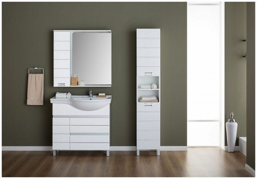 Шкаф пенал Aquanet Доминика 35 R 170802 Белый МДФ / ЛДСП