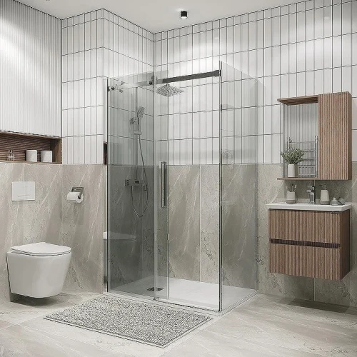Душевой уголок Grossman Classic 100х80 120.K33.04.1080.10.00 профиль Хром стекло прозрачное